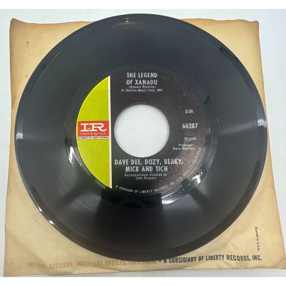 Dave Dee Dozy Beaky Mick &‎ Tich "The Legend Of Xanadu" & "Please" Imperial